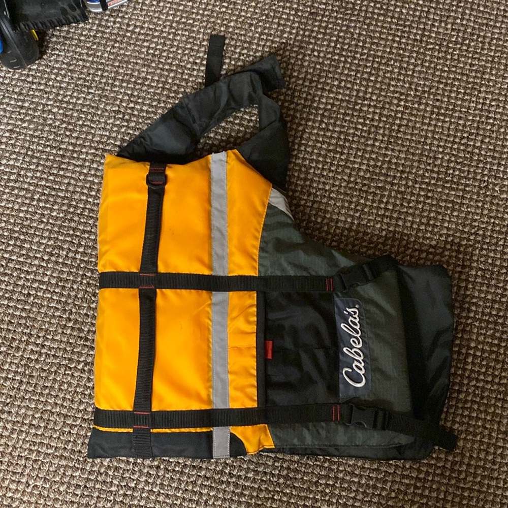 Cabela’s advanced dog floatation vest extra large dog-mango